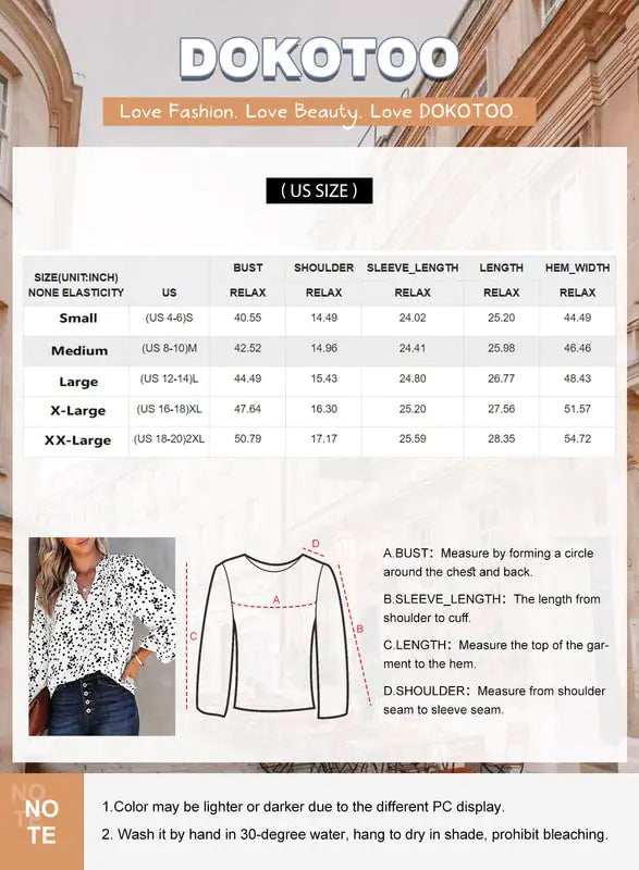 Dokotoo Women's Casual V Neck Alicia Floral Print Smocked Long Sleeve Chiffon Blouses Bohemian Top Shirts Medium Racing Red